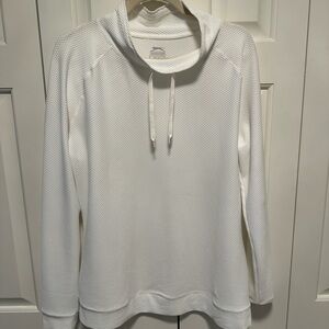 Slazenger Women's White Textured Hoodie